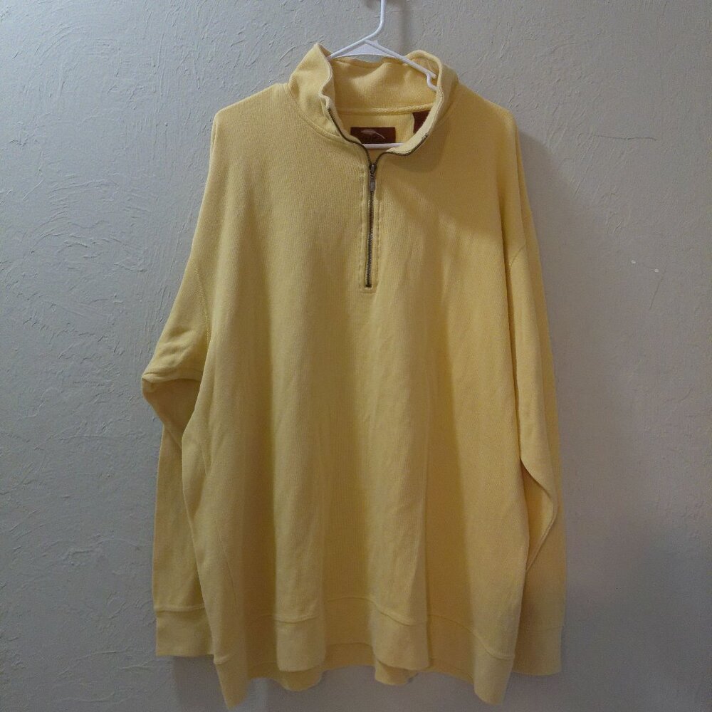 Bob Timberlake Yellow 1/4 Zip Cotton Pullover – Men’s XL